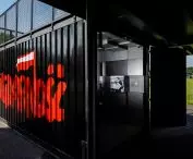 Each container houses an exhibit dedicated to one of the August Accords
