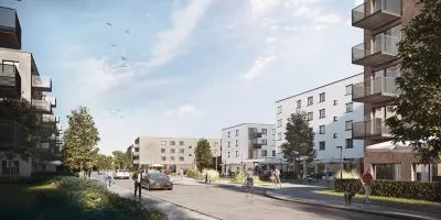 bloki rozmieszczone będą po obu stronach nowej drogi bloki rozmieszczone będą po obu stronach nowej drogi