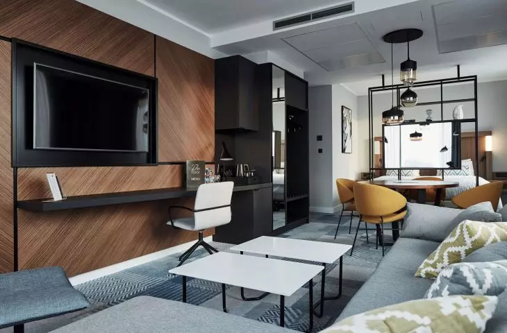 wnętrze pokoju w hotelu Marriott w Katowicach