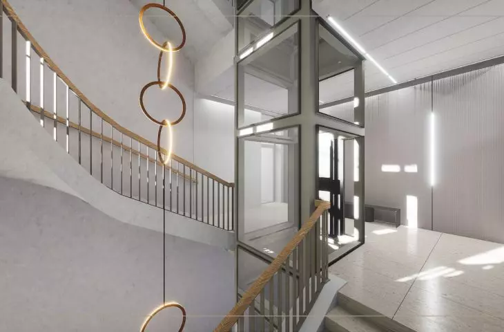 staircase and elevator