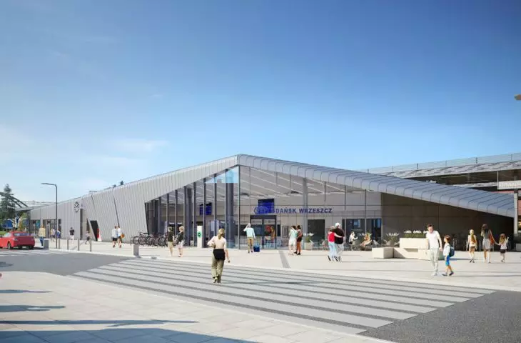 Gdansk Wrzeszcz railroad station after modernization (visualization)