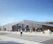 Dworzec kolejowy Gdańsk Wrzeszcz po modernizacji (wizualizacja)