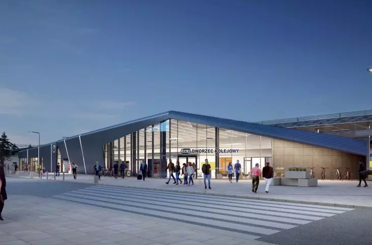 Dworzec kolejowy Gdańsk Wrzeszcz po modernizacji (wizualizacja)