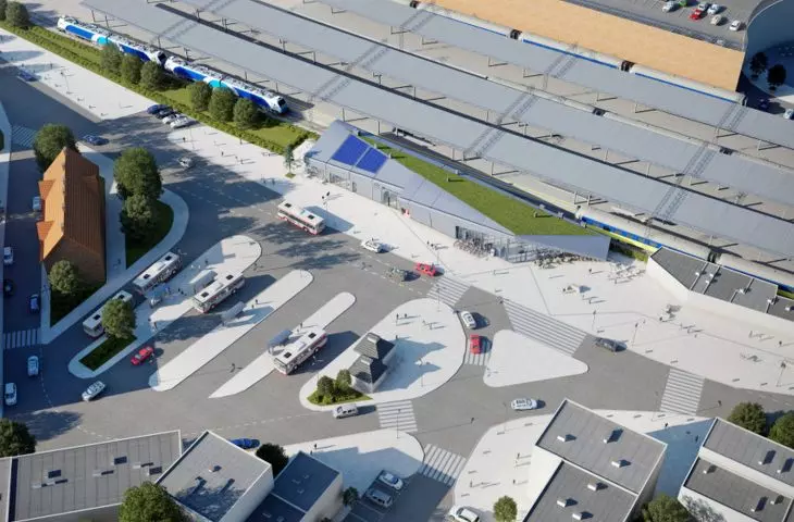 Gdansk Wrzeszcz railroad station after modernization (visualization)