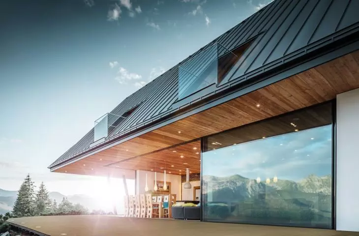House in the Tatra Mountains, terrace and glazing