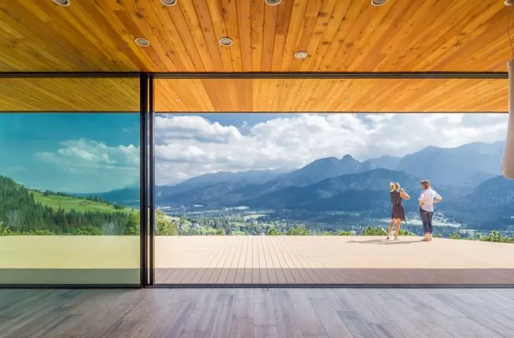 House in the Tatra Mountains, panoramic view