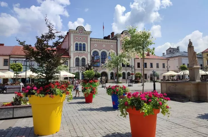 Rynek w Żywcu (lipiec 2021)