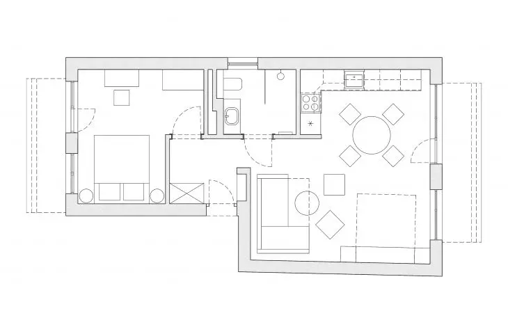 Apartment in Zakopane, projection