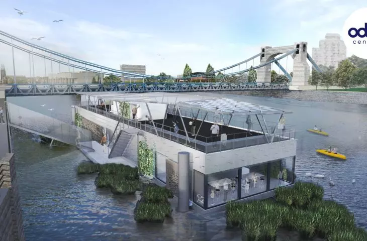 ośrodek edukacyno‑kulturalny Odra Centrum zlokalizowany jest przy Moście Grunwaldzkim we Wrocławiu