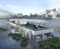 Odra Centrum educational and cultural center is located at the Grunwald Bridge in Wroclaw
