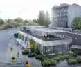 Perpendicular block with an area of 800 square meters and a weight of 500 tons is energy optimized