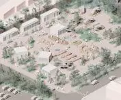 Visualization of the project to revitalize the Blonie market, 