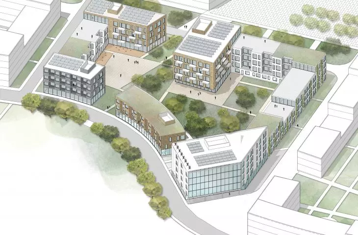 One of the quarters of the projected district