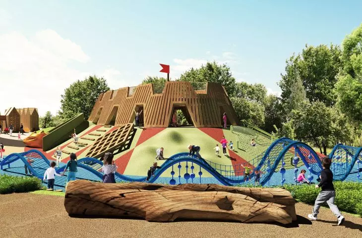 Playground Medieval Wroclaw, dragon mountain
