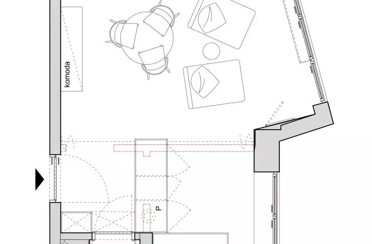projection of the apartment after renovation