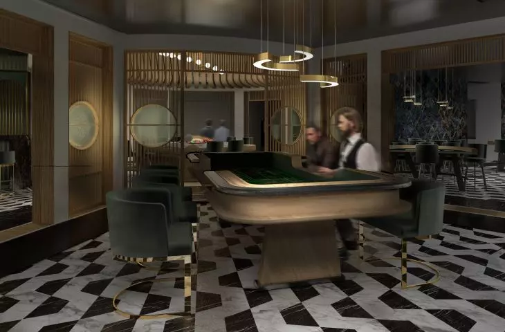 Khrushchev Villa, poker table