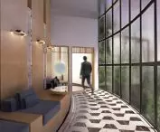 Khrushchev Villa, corridor with seats