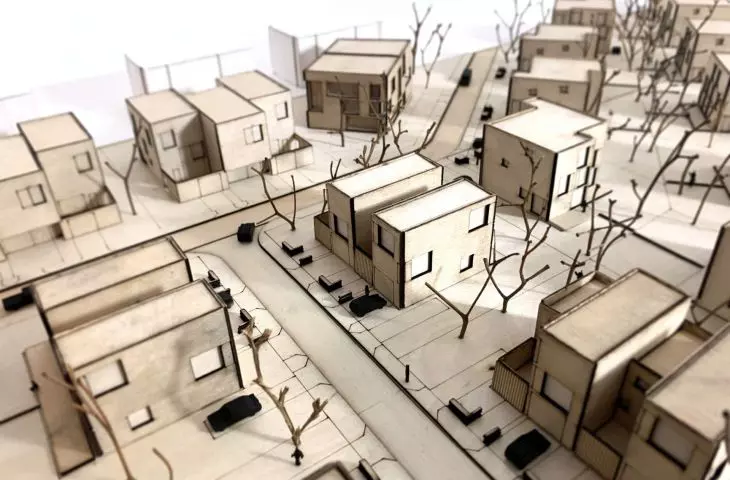 Architects introduced different types of development, single-family, semi-detached and duplex houses