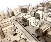 architekci wprowadzili różne typy zabudowy, domy jednorodzinne, w zabudowie bliźniaczej i dwulokalowe