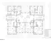 Plan of the school, guest rooms on the first floor