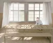 Projekt muzeum, stół do wspólnych posiłków