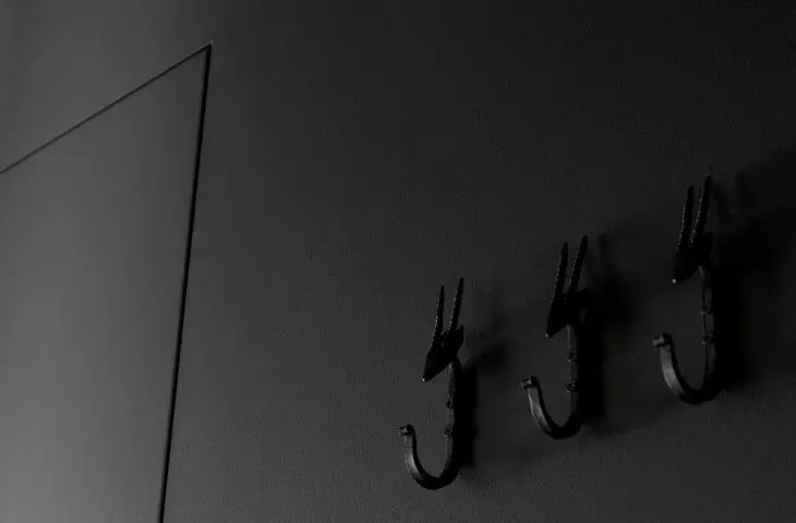 Goat hangers in the hallway