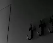 Goat hangers in the hallway