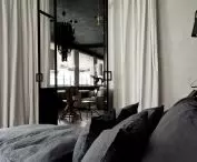 Bedroom and view of the living room