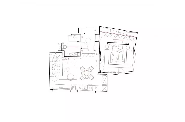 Apartment in a tenement, projection