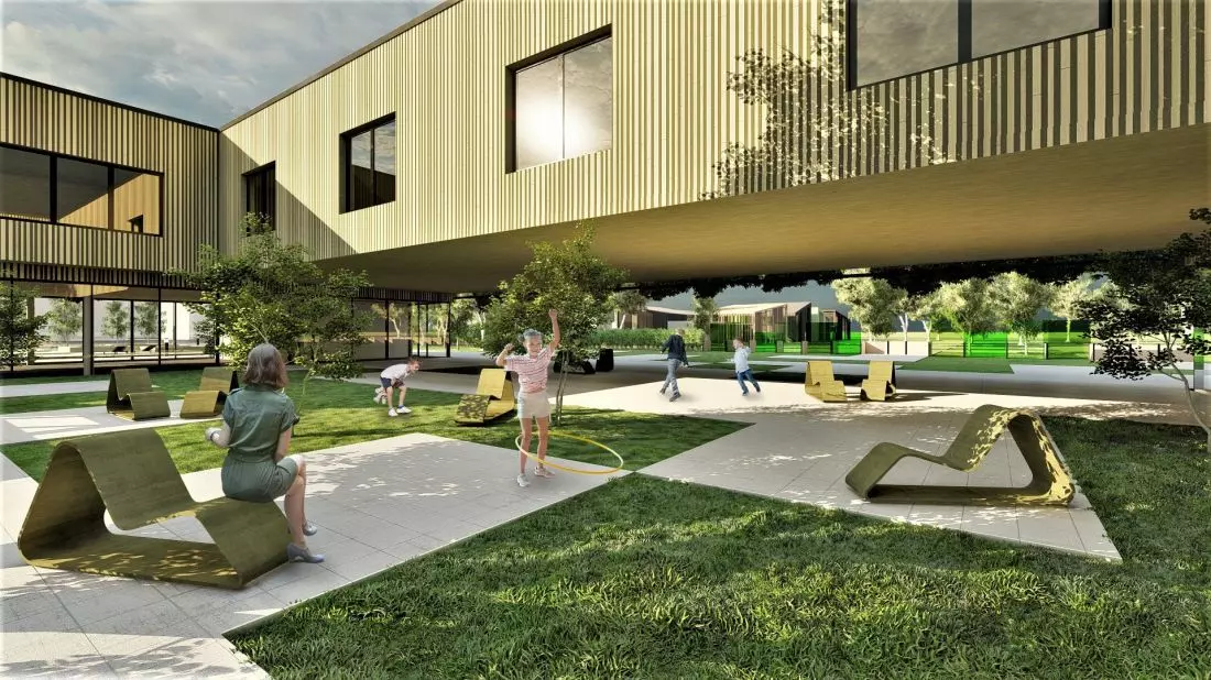 Projekt Birch School,
atrium