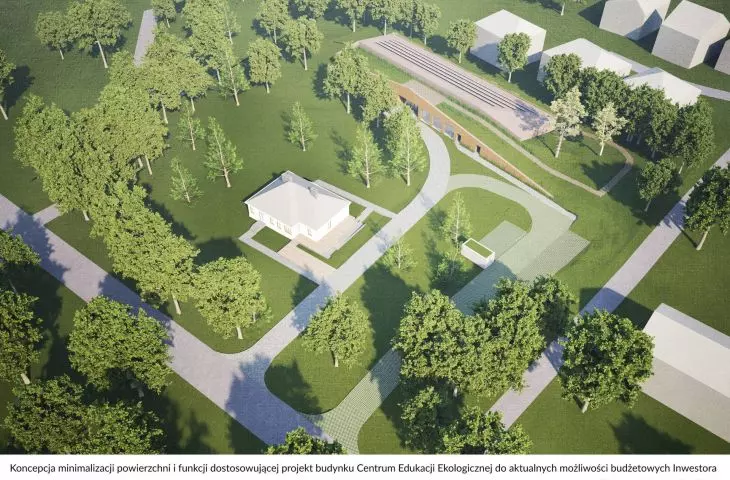 Center for Ecological Education in Warsaw from a bird's eye view (visualization)
