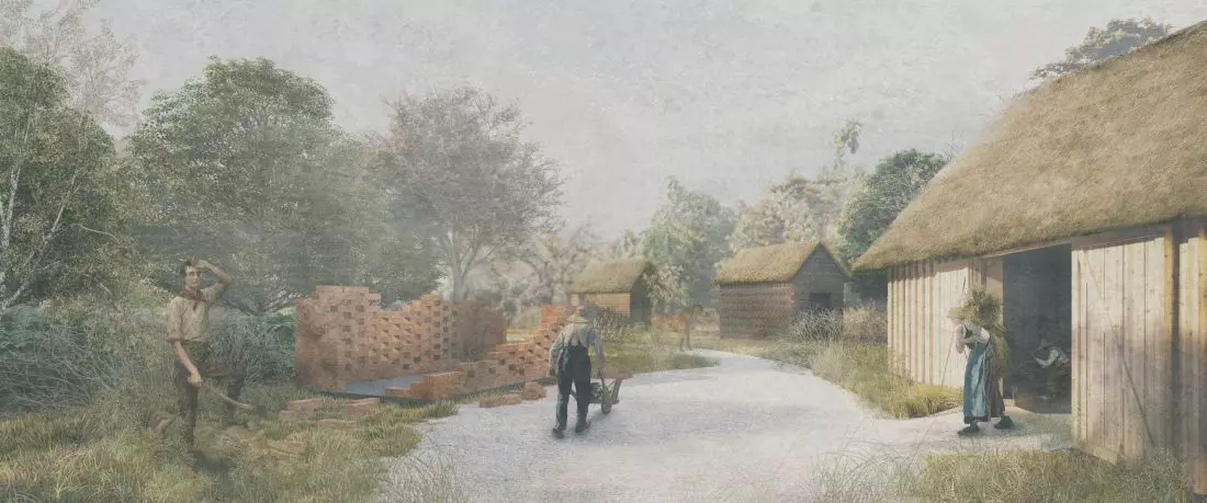 Proces budowy
pawilonów