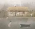 Traditional Latvian sauna on the edge of the plot
