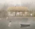 Tradycyjna łotewska sauna na obrzeżach działki