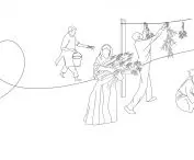 A path of cognition leading around the school building