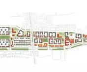 Preliminary concept for the development of the former car factory site in Warsaw (visualization)