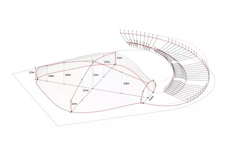 Aston Martin car museum in Warsaw, parametric calculations