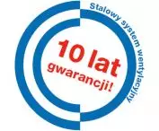 10-letnia gwarancja na stalowe, okrągłe systemy wentylacyjne
