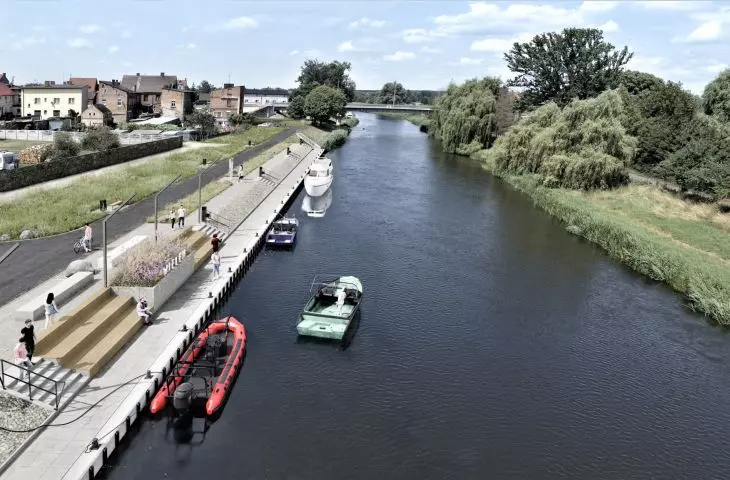 Visualization of the boulevards on the Notec River in Wielen - proj. Neostudio Architekci, arch. arch. B. Jarosz, P. Świerkowski
