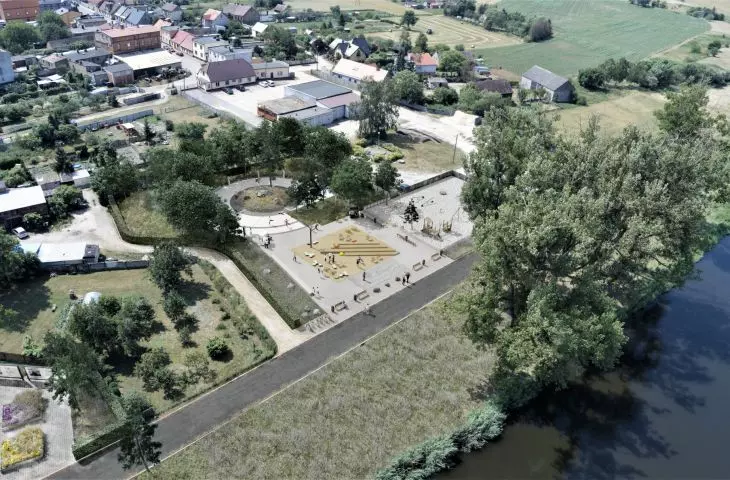 Visualization of the boulevards on the Notec River in Wielen - proj. Neostudio Architekci, arch. arch. B. Jarosz, P. Świerkowski
