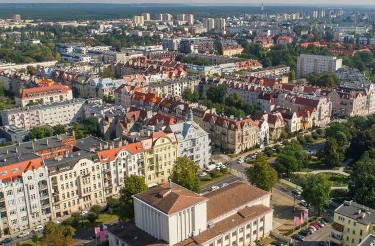 Bydgoszcz townhouses from a bird's eye view