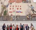 Unveiling of mural for 30th anniversary of V4 in Prague