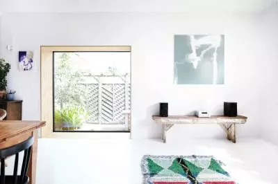 large glazing surrounded by a deep wooden frame adds a modern character to the interior duże glazing surrounded by a deep wooden frame adds a modern character to the interior