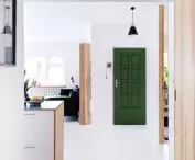 green front door