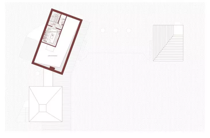 roof plan and voids above the living area