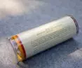 A tube with insurgent bands that was embedded in a section of the foundation bench of the Memorial Chamber