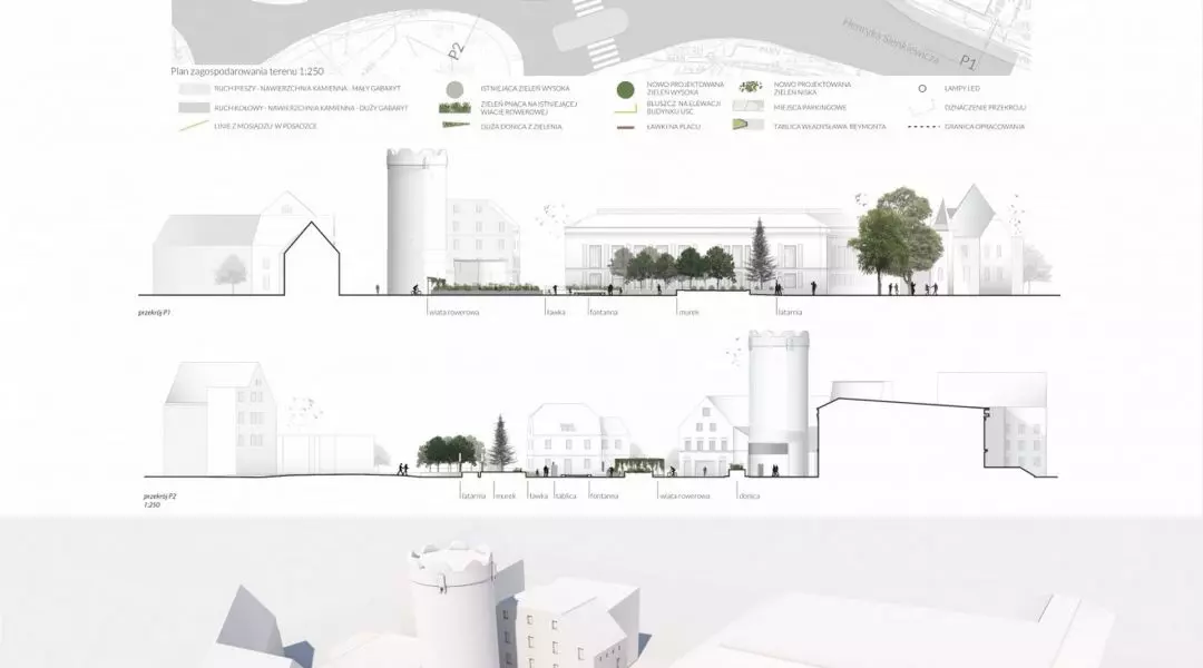 II Nagroda w konkursie na koncepcję zagospodarowania placu Władysława Reymonta w Złotoryi