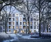 Wizualizacja budynków mieszkalnych na wzgórzu św. Wojciecha w Poznaniu (Solna 6) - proj. JEMS Architekci