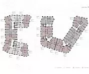 Budynki mieszkalne na wzgórzu św. Wojciecha w Poznaniu (Solna 6), rzut 1 piętra - proj. JEMS Architekci 