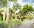 Water playground in Jaworek Park in Tychy (visualization)